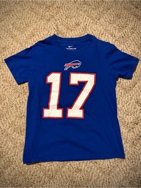 Nike Buffalo Bills Kids Royal Blue #17 Josh Allen Football Tee